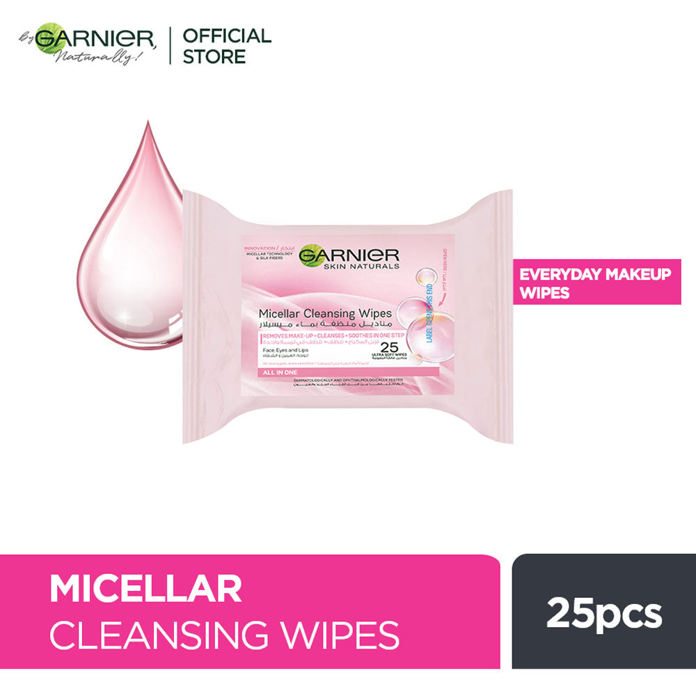 Garnier | Skin Active Micellar Makeup Cleansing Wipes | 25pcs | Best Price in Pakistan original skincare product Pakistan