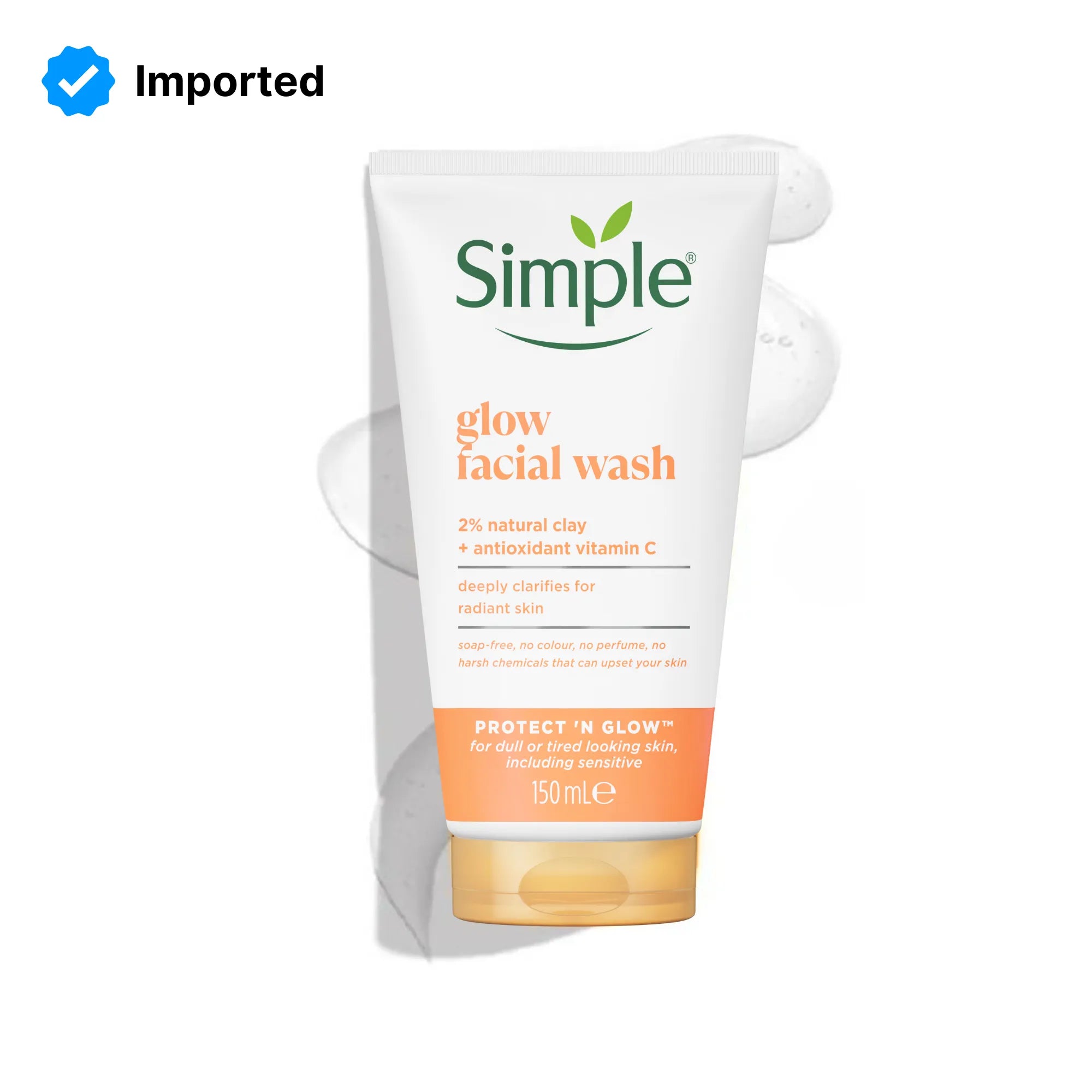Simple Face Wash Protect & Glow 150ml | Best Price in Pakistan original skincare product Pakistan