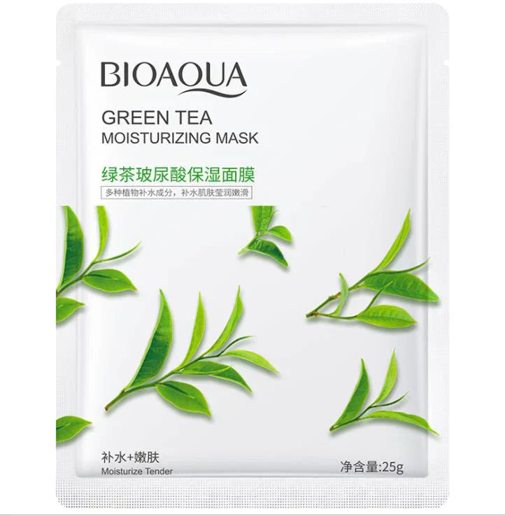 Bioaqoua Green Tea Moisturizing Mask 25G | 1 PC | Best Price in Pakistan original skincare product Pakistan