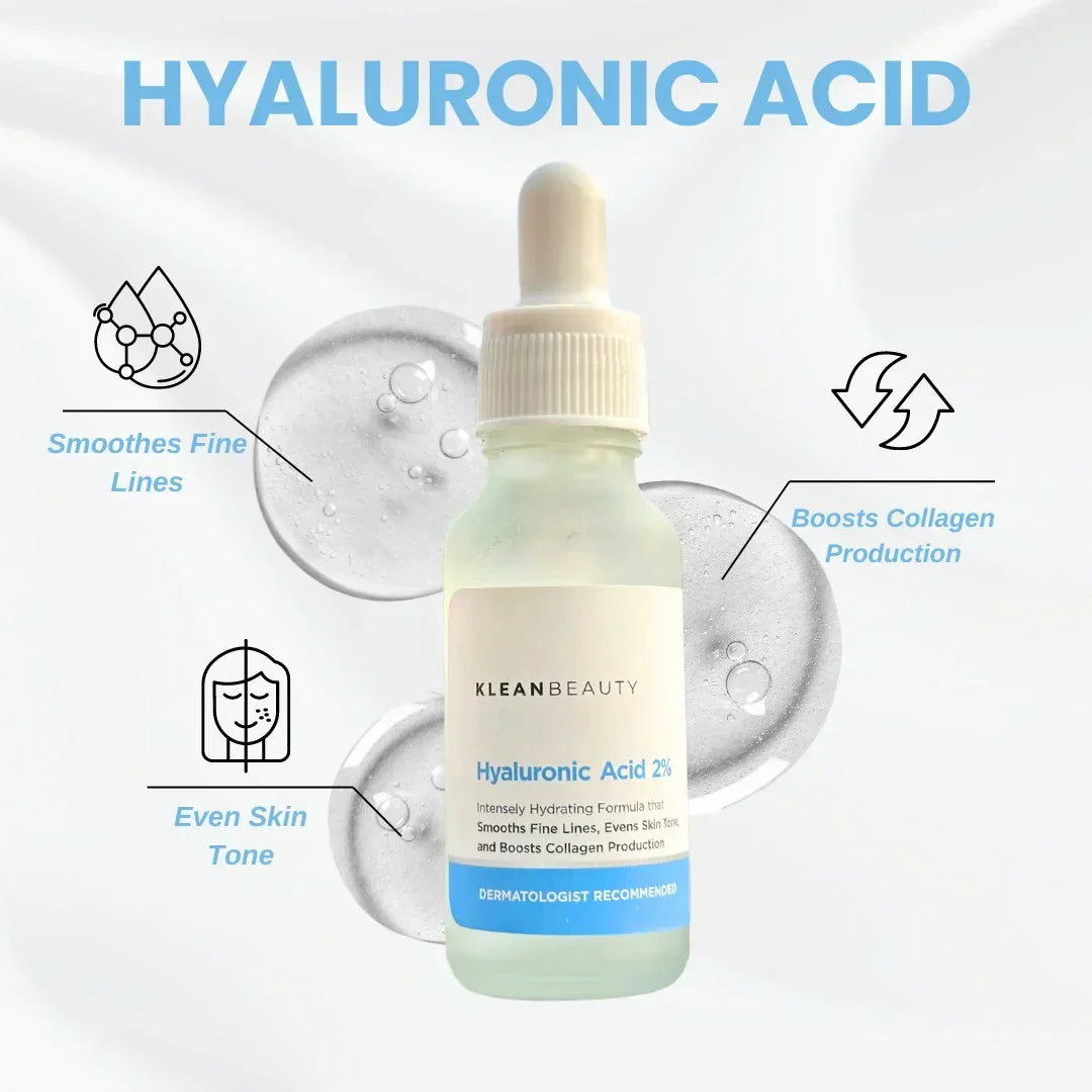 Klean Beauty Hyaluronic Acid 2% | 20ml | Best Price in Pakistan original skincare product Pakistan