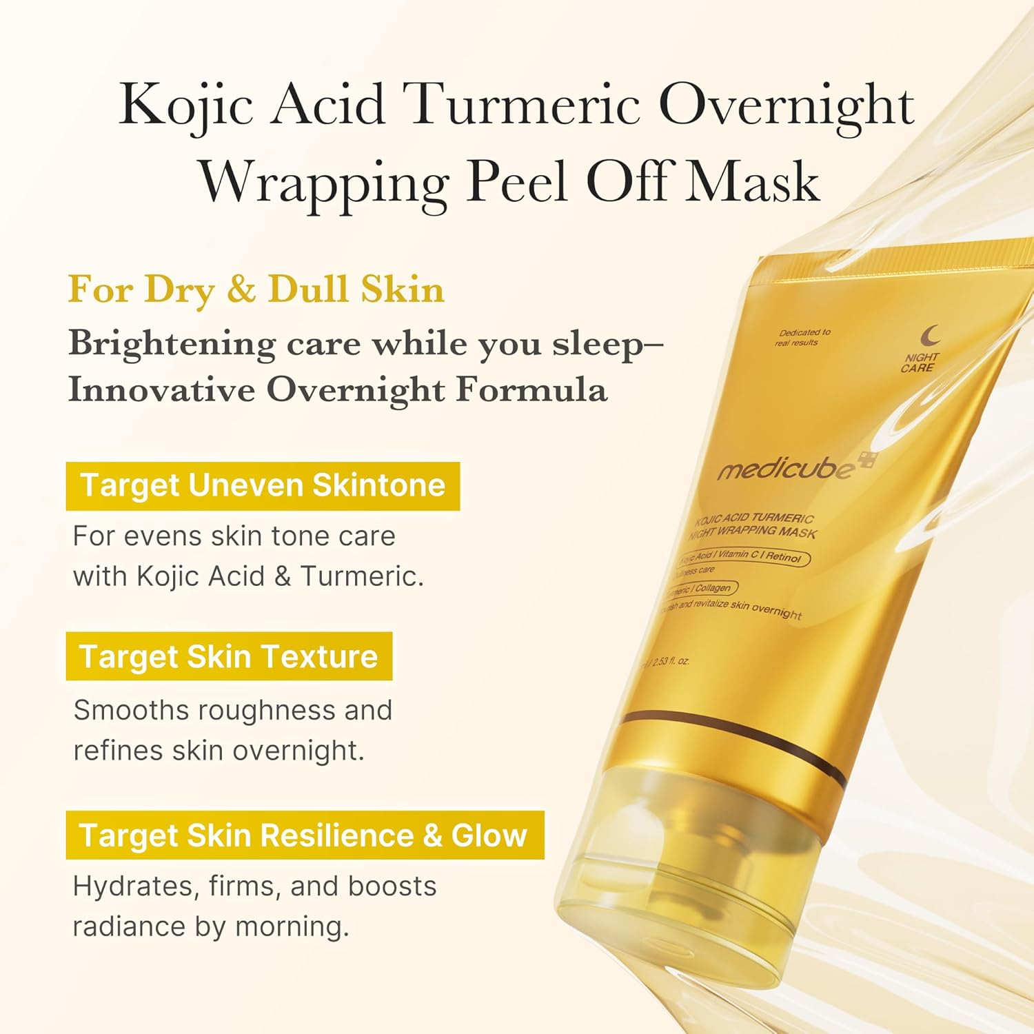 Medicube | Kojic Acid Tumeric Night Waping Mask | 75ml | Best Price in Pakistan original skincare product Pakistan