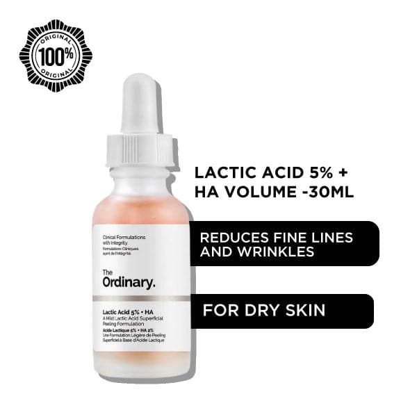 The Ordinary Lactic Acid 5% + HA Volume -30ml | Best Price in Pakistan original skincare product Pakistan