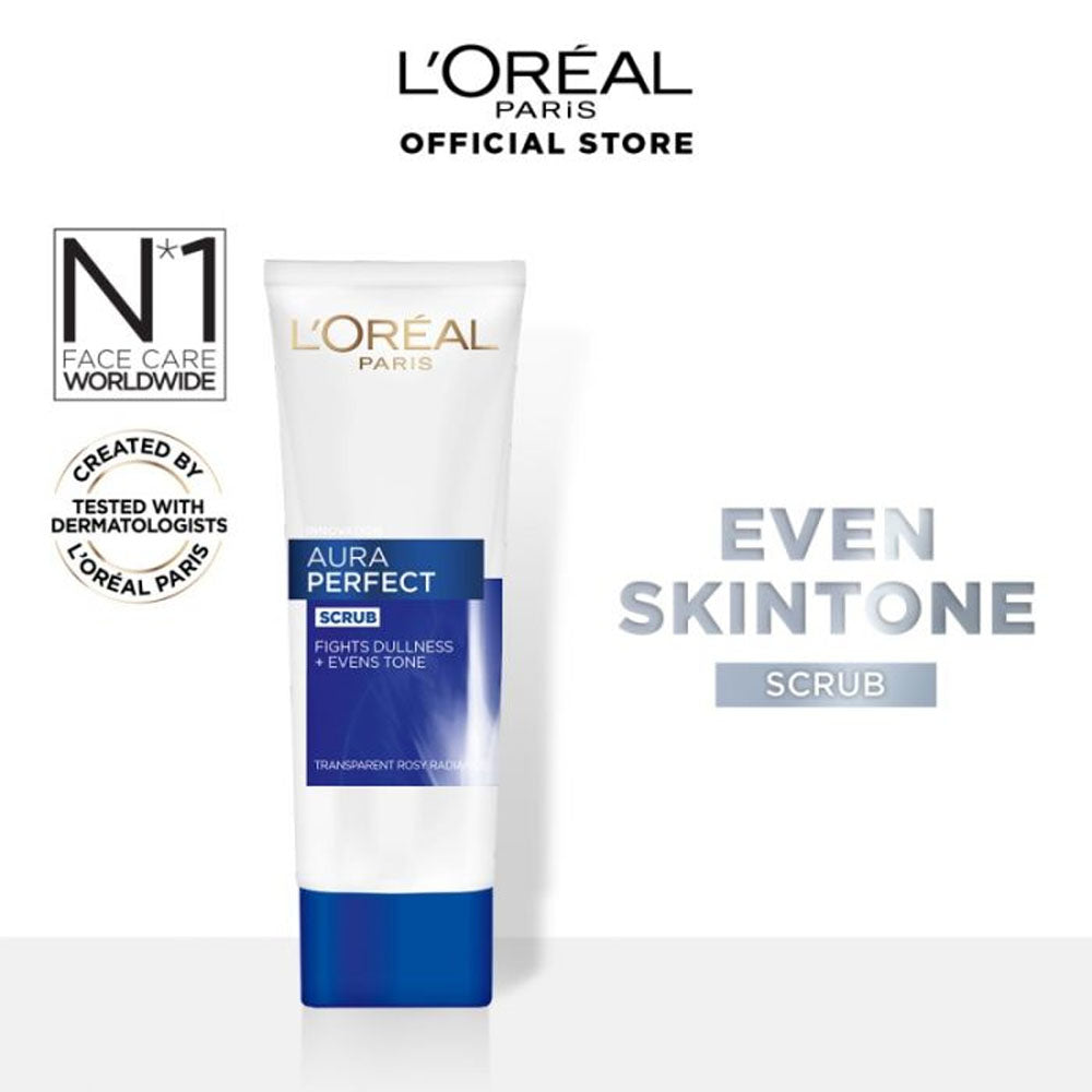LOreal Paris | Aura Perfect Anti Dullness Scrub Facial Foam Wash For Brighter Skin 100 ml | Best Price in Pakistan original skincare product Pakistan