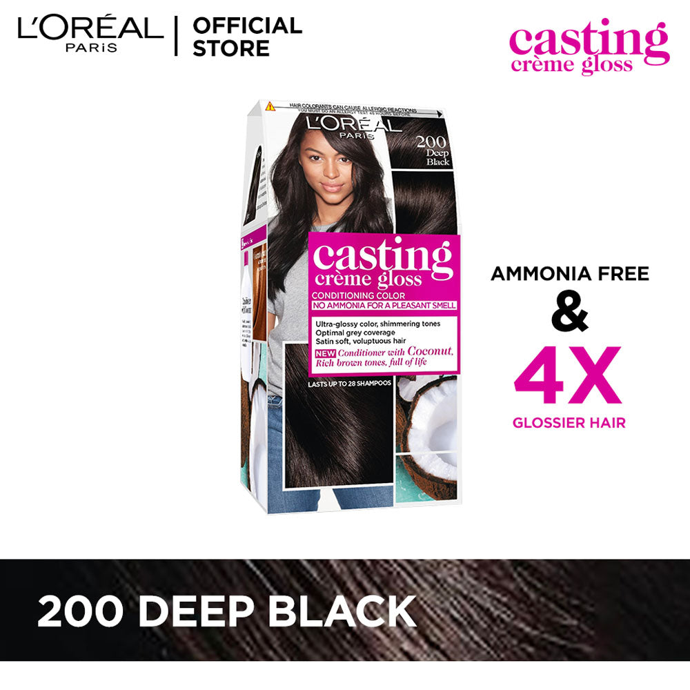 LOreal Paris | Casting Crème Gloss Hair Color | 200 Deep Black | Best Price in Pakistan original skincare product Pakistan Main image