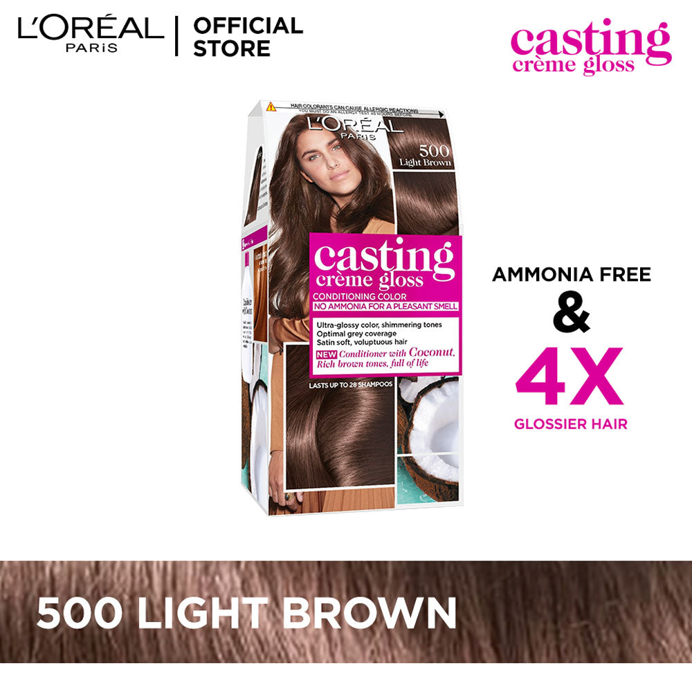 LOreal Paris | Casting Crème Gloss Hair Color | 500 Light Brown | Best Price in Pakistan original skincare product Pakistan Main image