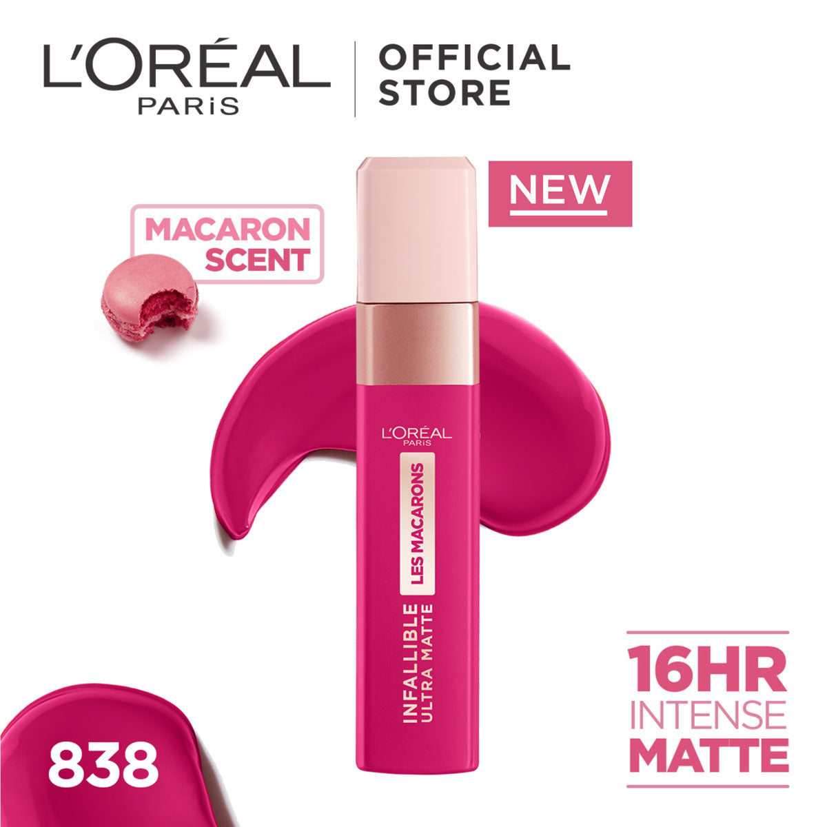 LOreal Paris | Infallible Les Macarons Lipstick | 838 Berry Cherie | Best Price in Pakistan original skincare product Pakistan