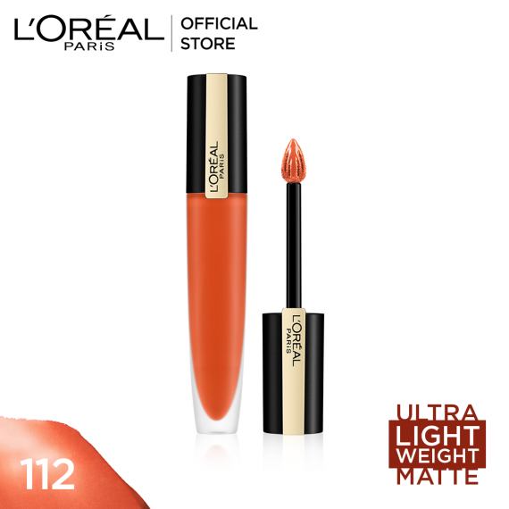 Loreal Rouge Signature Matte Colored Ink | 112 i Acheive | Best Price in Pakistan original skincare product Pakistan مرکزی تصویر
