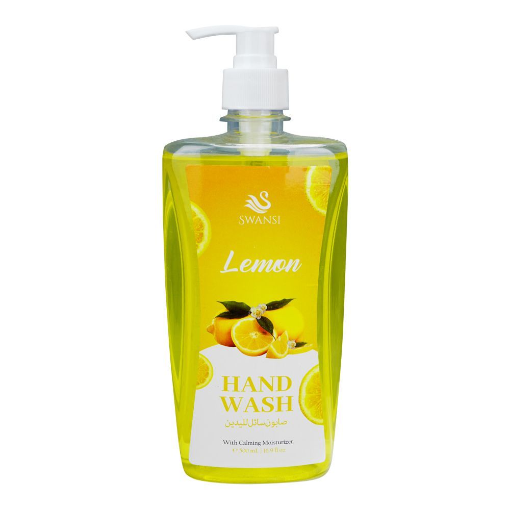 Swansi Lemon Hand Wash 500ml | Best Price in Pakistan original skincare product Pakistan مرکزی تصویر