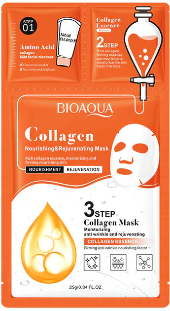 Bioaqua Collagen Nourishing 3 Step Rejuvenating Mask 25G | 1 Pc | Best Price in Pakistan original skincare product Pakistan Main image