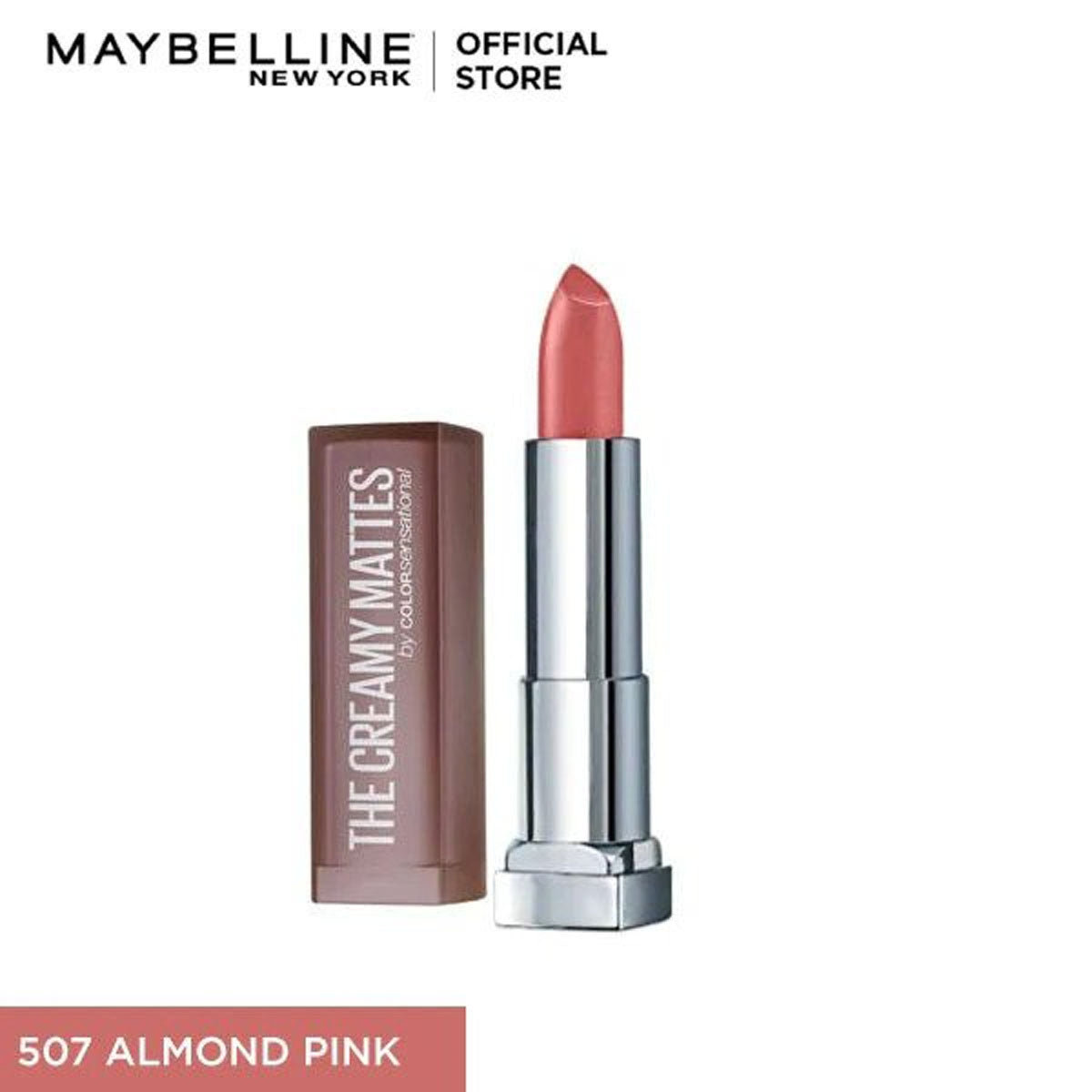Maybelline | Color Sensational Creamy Matte Lipstick | 507 Almond Pink | Best Price in Pakistan original skincare product Pakistan