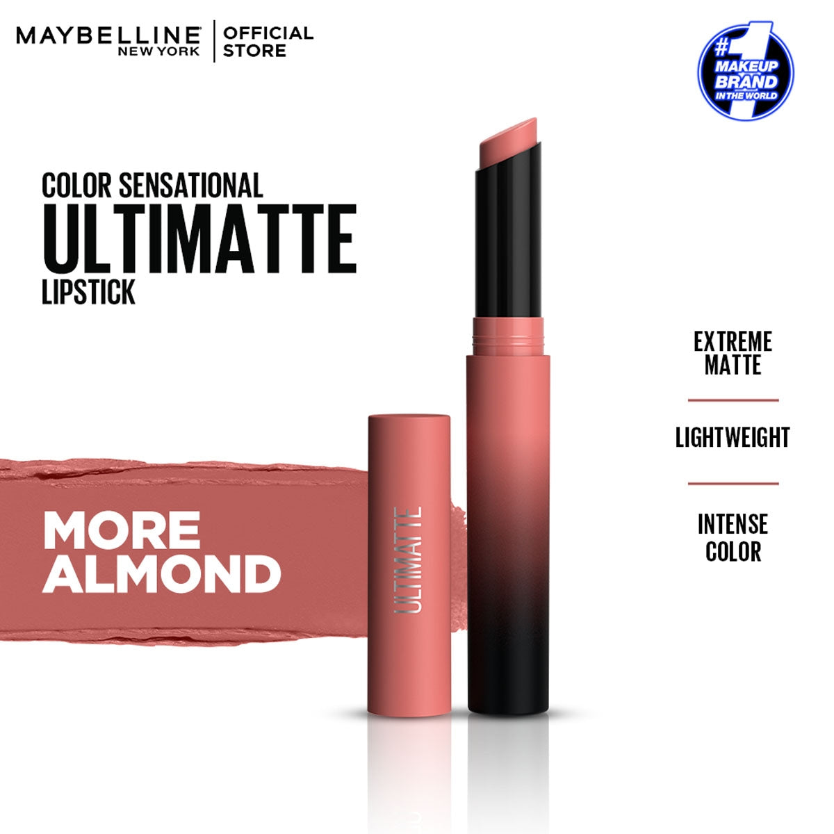 Maybelline | Color Sensational Ultimatte Slim Lipstick | More Almond | Best Price in Pakistan original skincare product Pakistan مرکزی تصویر