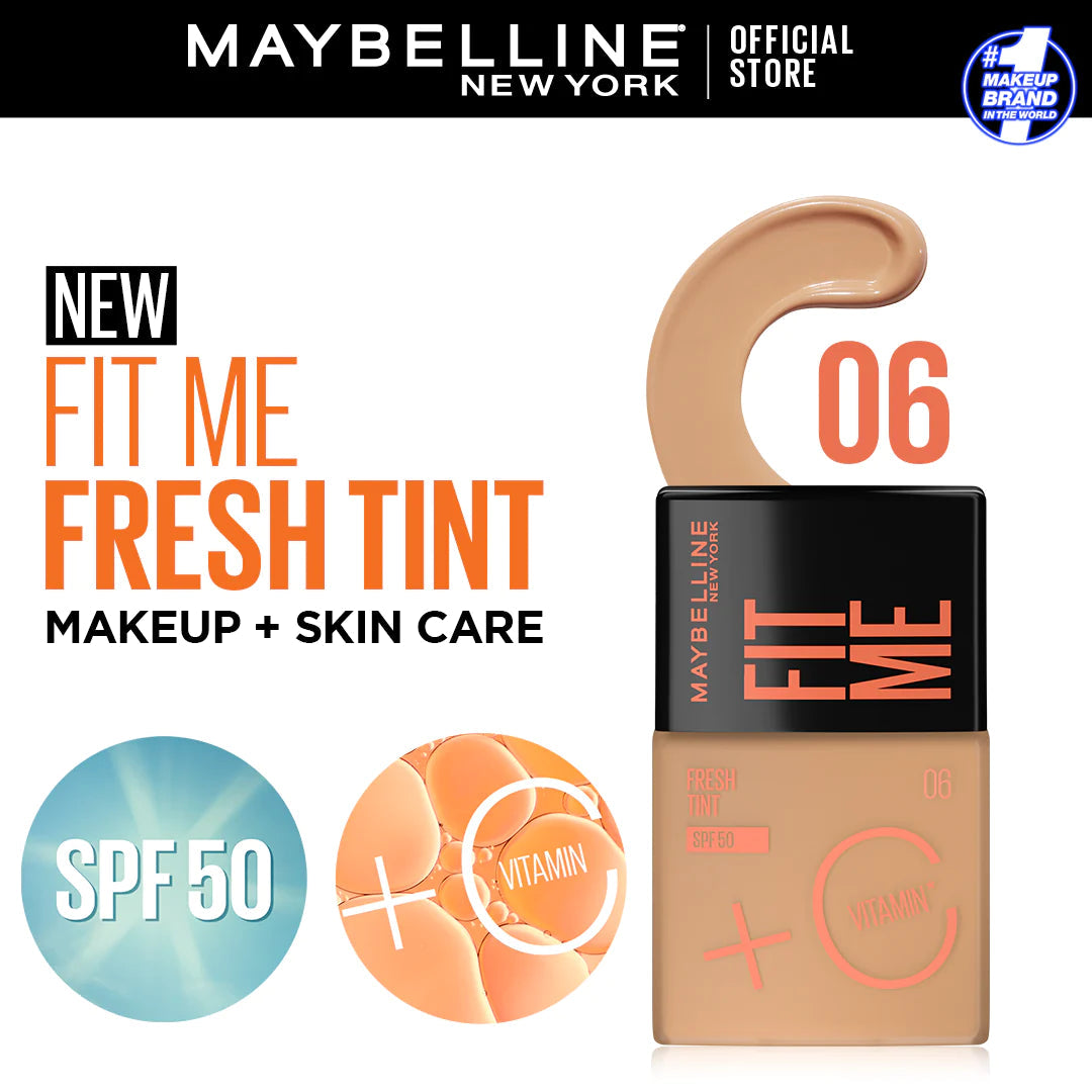 Maybelline | Fit Me Fresh Tint Spf 50 + Vitamin C Foundation | 06 | Best Price in Pakistan original skincare product Pakistan Main image