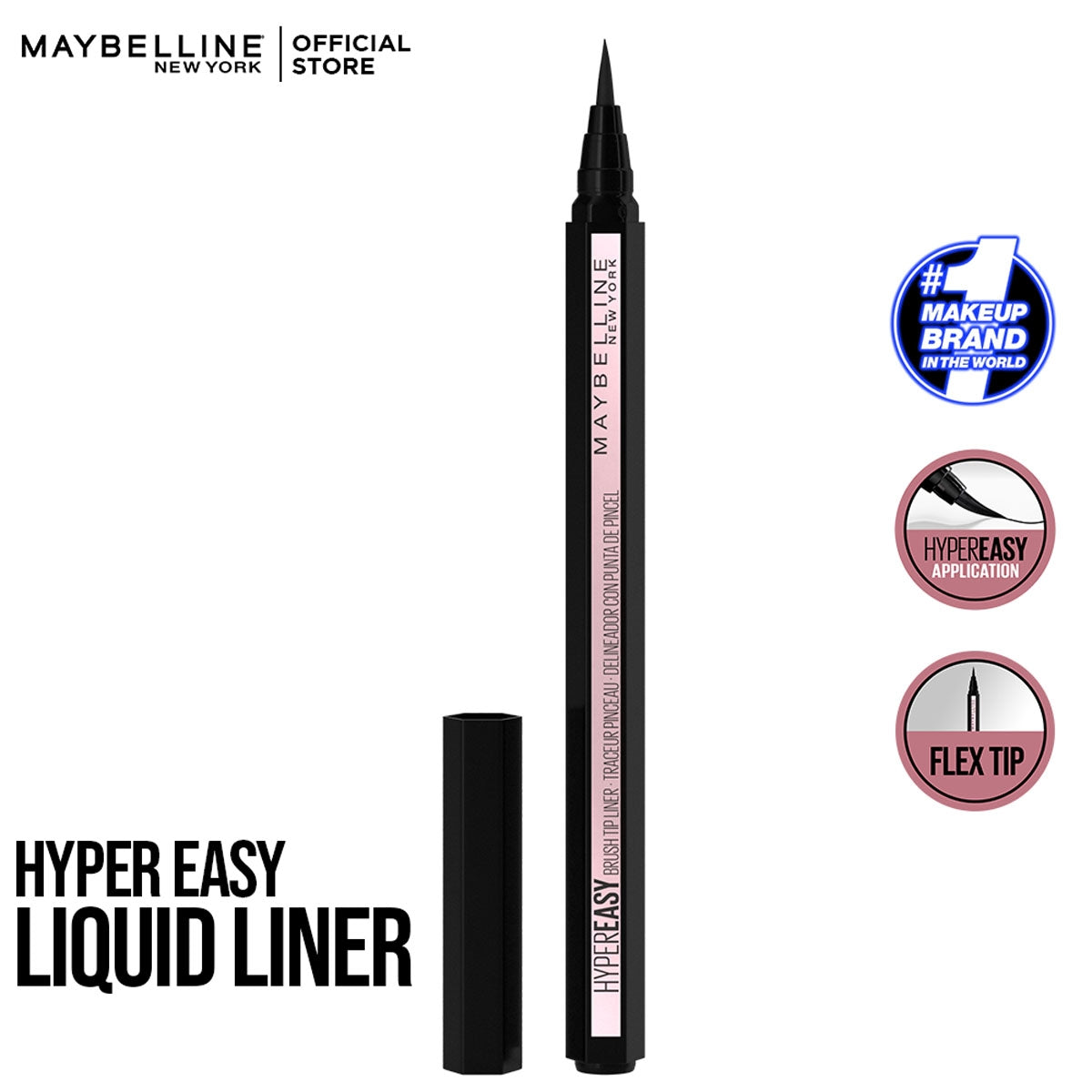 Maybelline | Hyper Easy Brush Tip Liquid Eye Liner | Black | Best Price in Pakistan original skincare product Pakistan مرکزی تصویر