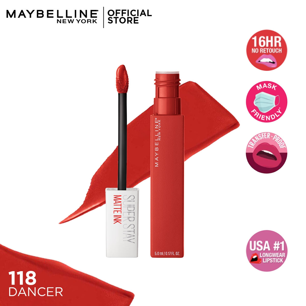 Maybelline | SuperStay Matte Ink Liquid Lipstick | 118 Dancer | Best Price in Pakistan original skincare product Pakistan