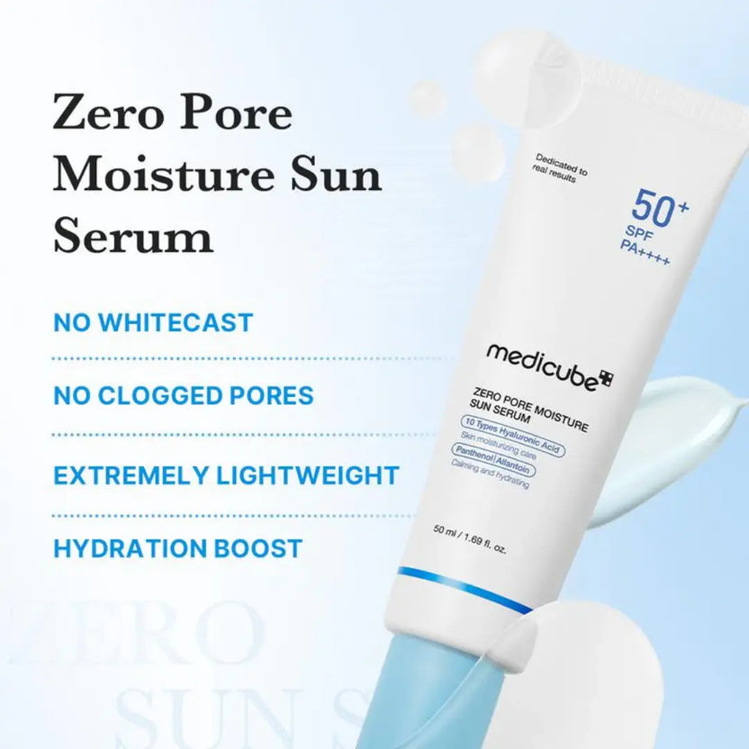 Medicube | Zero Pore Moisture Sun Serum SPF 50+ PA++++ | 50ml | Best Price in Pakistan original skincare product Pakistan Main image