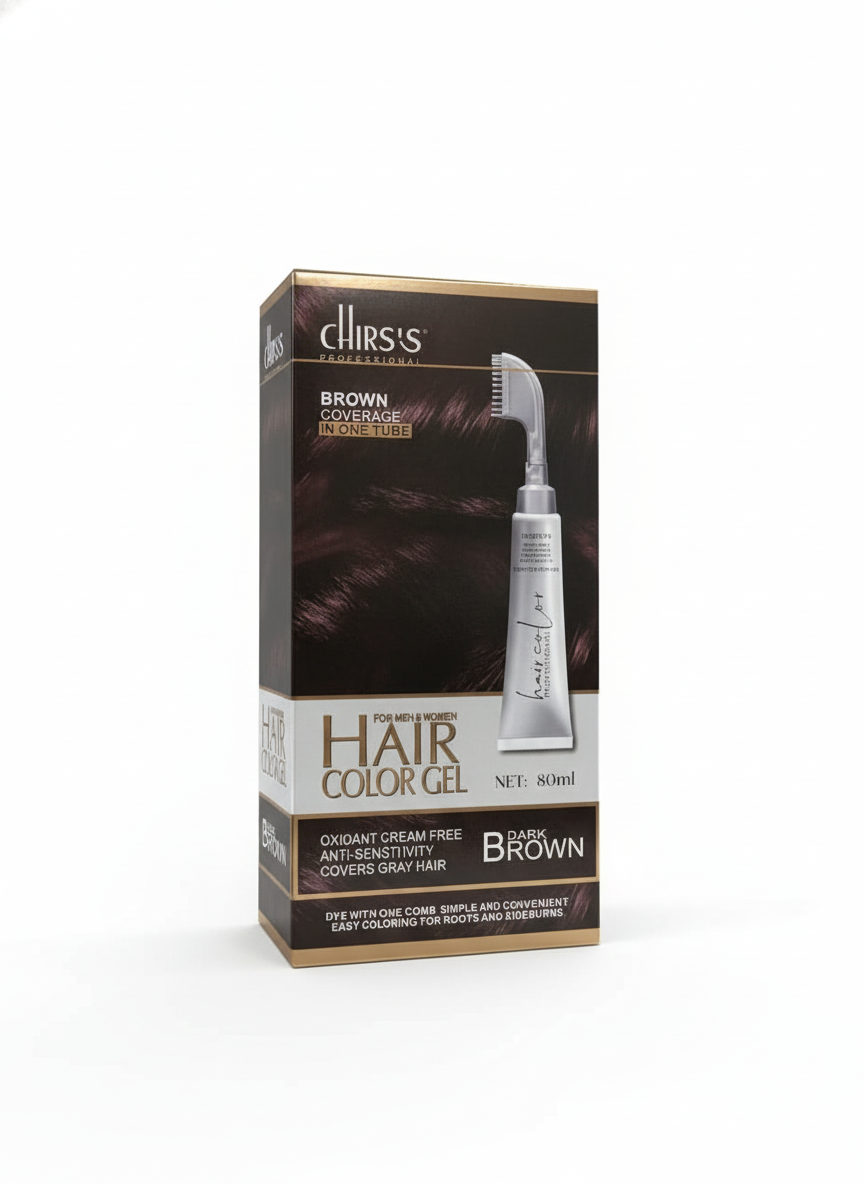 Chirs's Professional Hair Color Gel | Dark Brown | 80ml | Best Price in Pakistan original skincare product Pakistan Main image