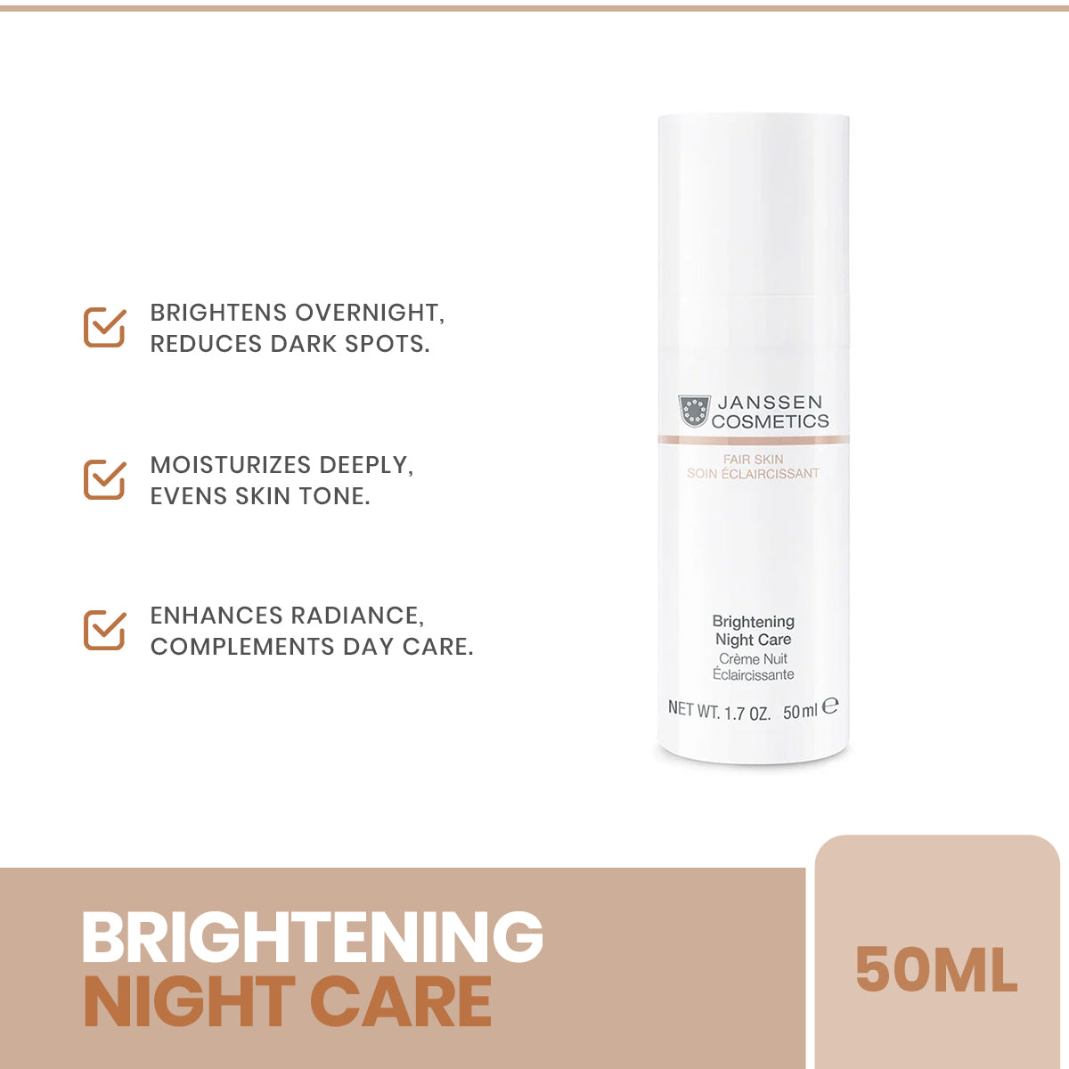 Janssen | Brightening Night Care 50ml | Best Price in Pakistan original skincare product Pakistan