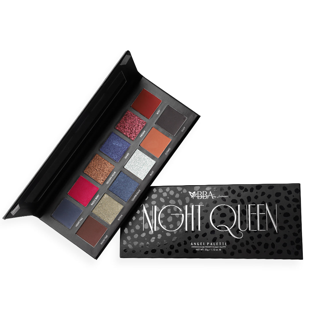 BBA By Suleman | Night Queen Angel Eyeshadow Palette 32g | Best Price in Pakistan original skincare product Pakistan مرکزی تصویر