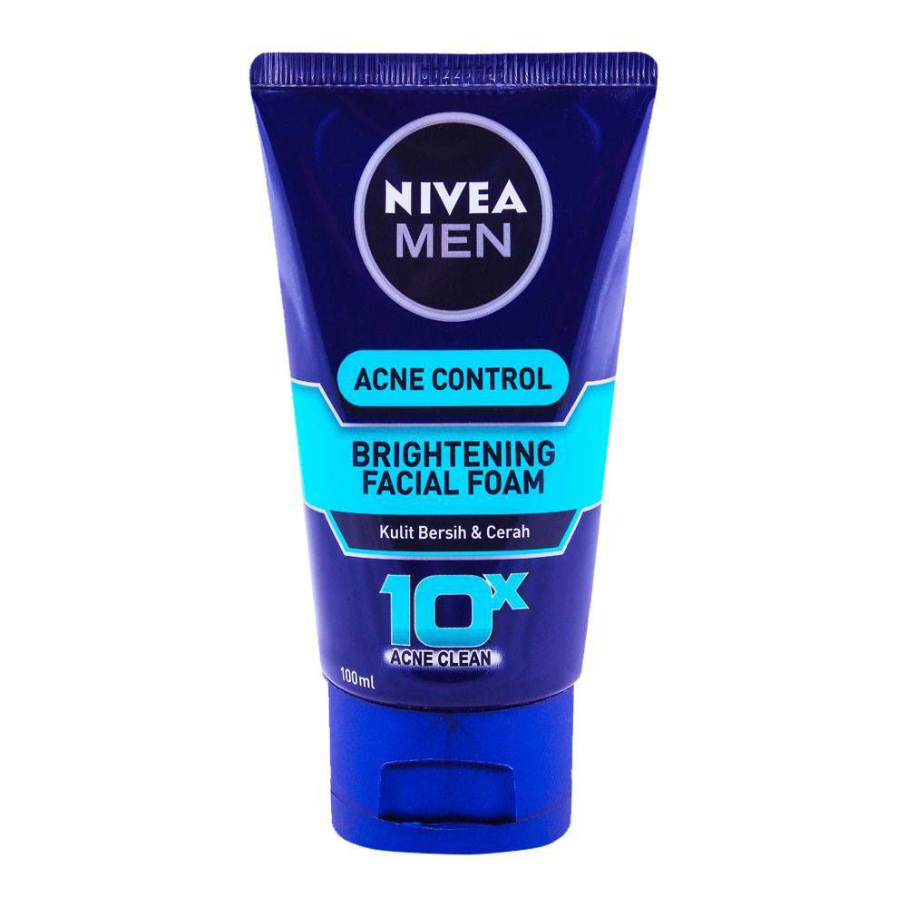 Nivea | For Men Acne Control Brightening Facial Foam 10 Acne Clean | 100Ml | Best Price in Pakistan original skincare product Pakistan Main image