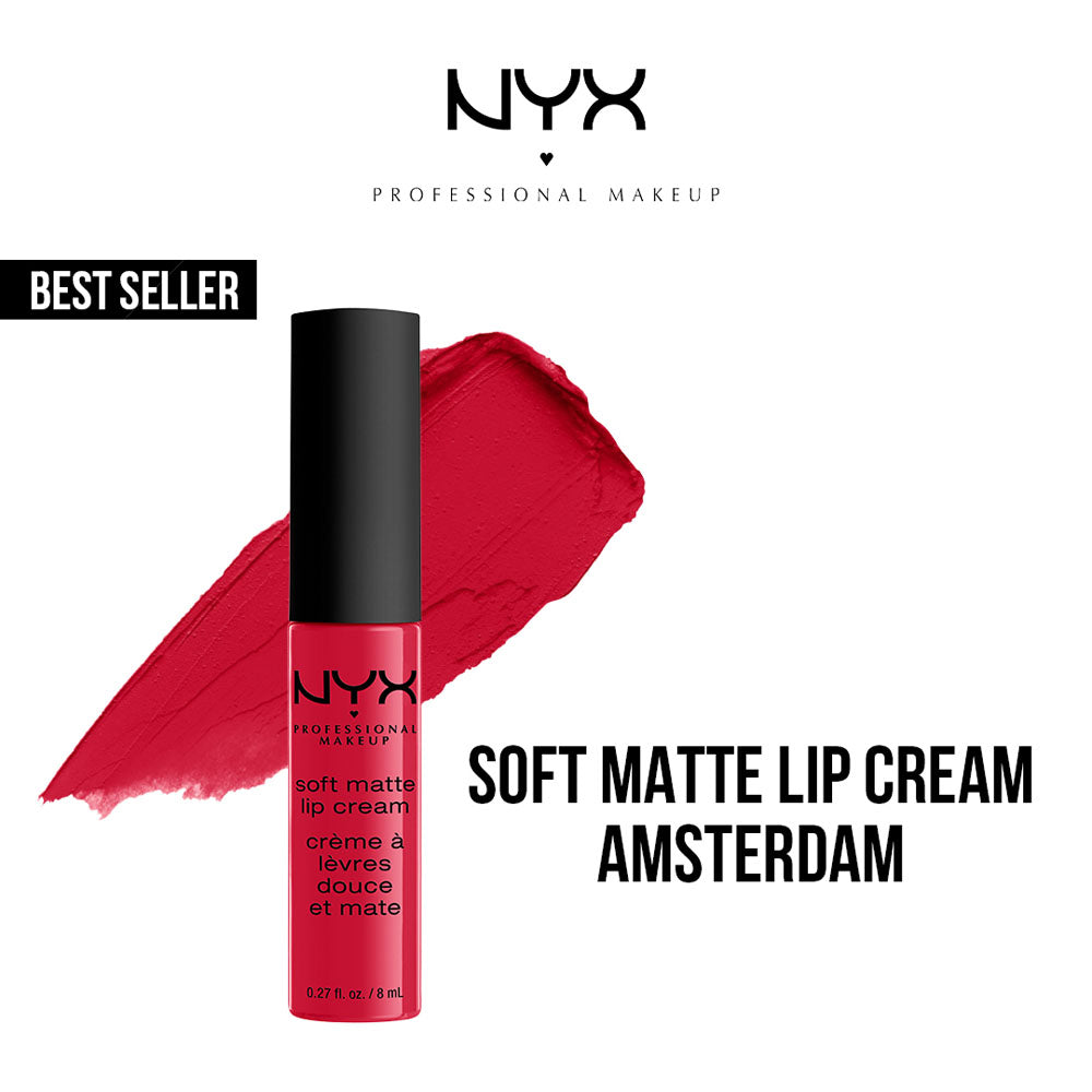 NYX | Soft Matte Lip Cream Liquid Lipstick | 01 Amsterdam | Best Price in Pakistan original skincare product Pakistan مرکزی تصویر