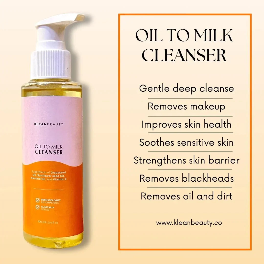 Klean Beauty Oil to Milky Cleanser | 120ml | Best Price in Pakistan original skincare product Pakistan
