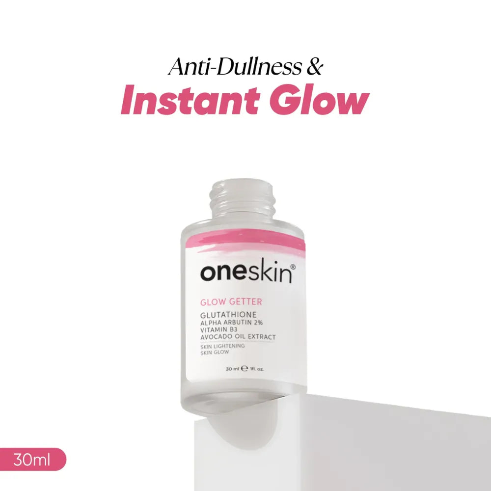 Oneskin Glow Getter Glutathione Alpha Arbutin 2%, Vitamin B3, Avocado Oil Extract | 30ml | Best Price in Pakistan original skincare product Pakistan مرکزی تصویر