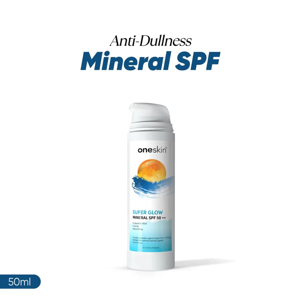 Oneskin Super Glow Mineral SPF 50++ | 50ml | Best Price in Pakistan original skincare product Pakistan