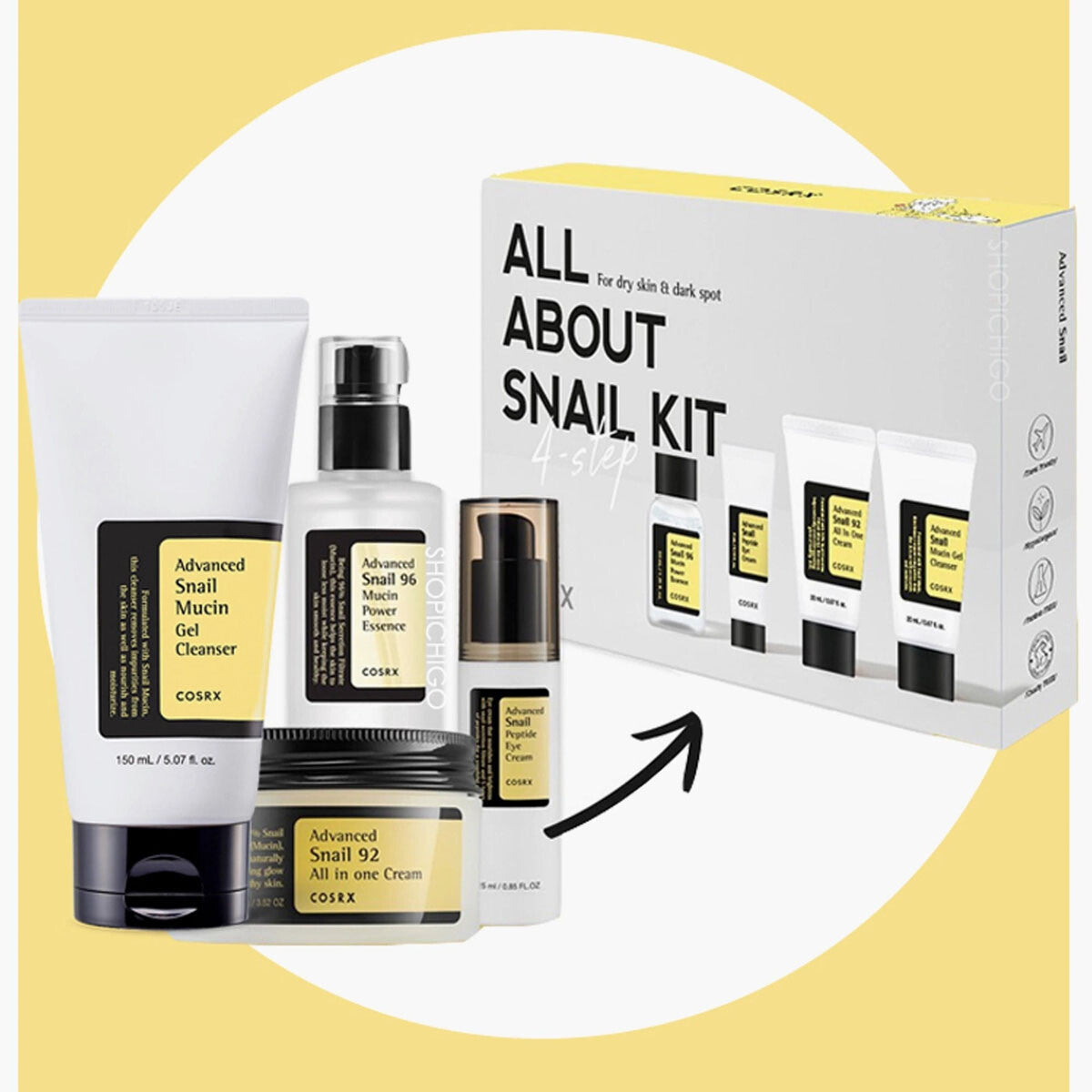 Cosrx | All About Snail Kit | Best Price in Pakistan original skincare product Pakistan مرکزی تصویر