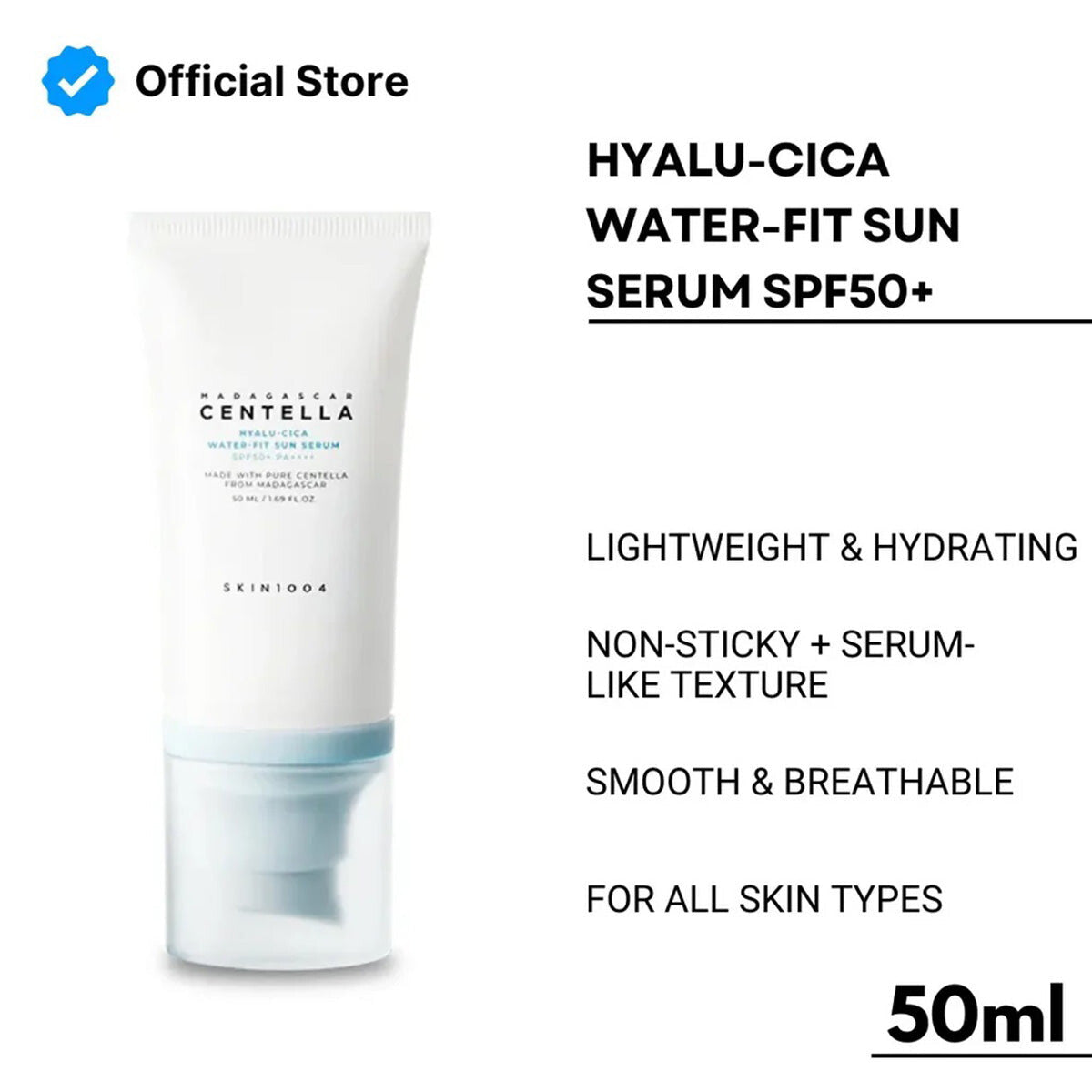 Skin1004 | Centella Water Fit Sun-Serum | 50ml | Best Price in Pakistan original skincare product Pakistan