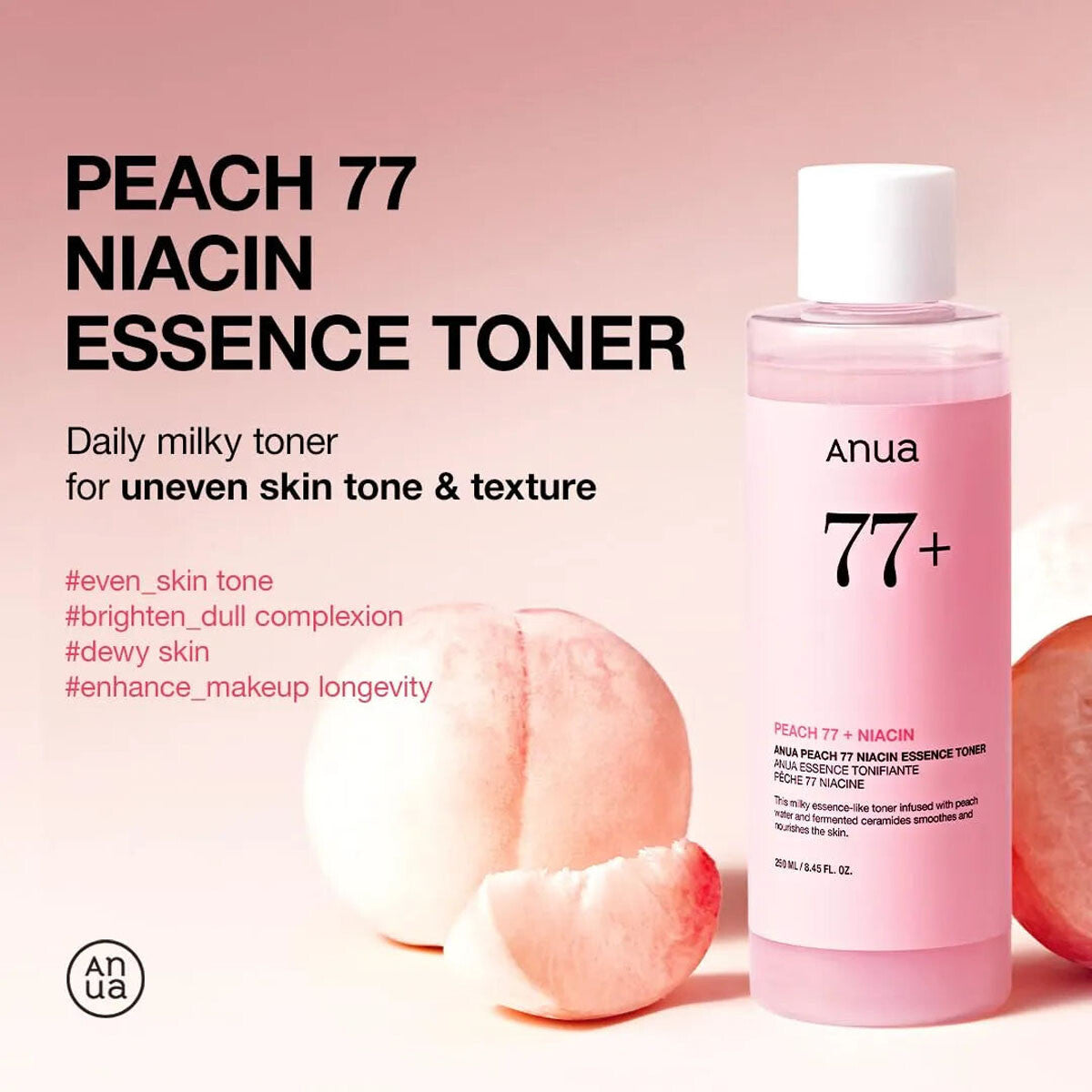 Anua | Peach 77 Niacin Essence Toner | 250ml | Best Price in Pakistan original skincare product Pakistan Main image