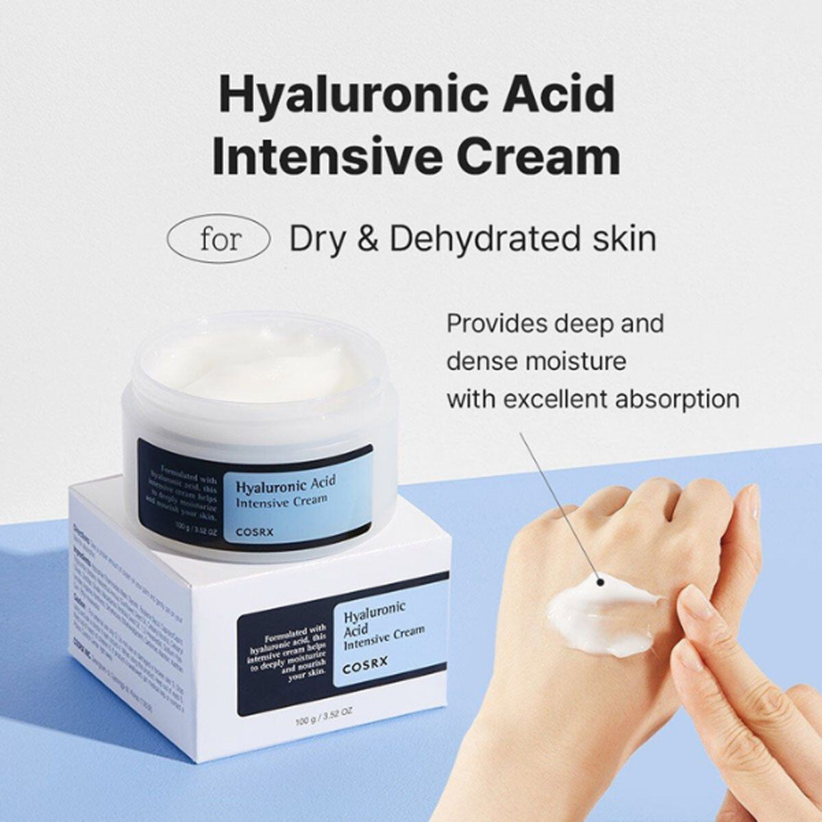 Cosrx | Hyaluronic Intensive Cream | 100g | Best Price in Pakistan original skincare product Pakistan مرکزی تصویر