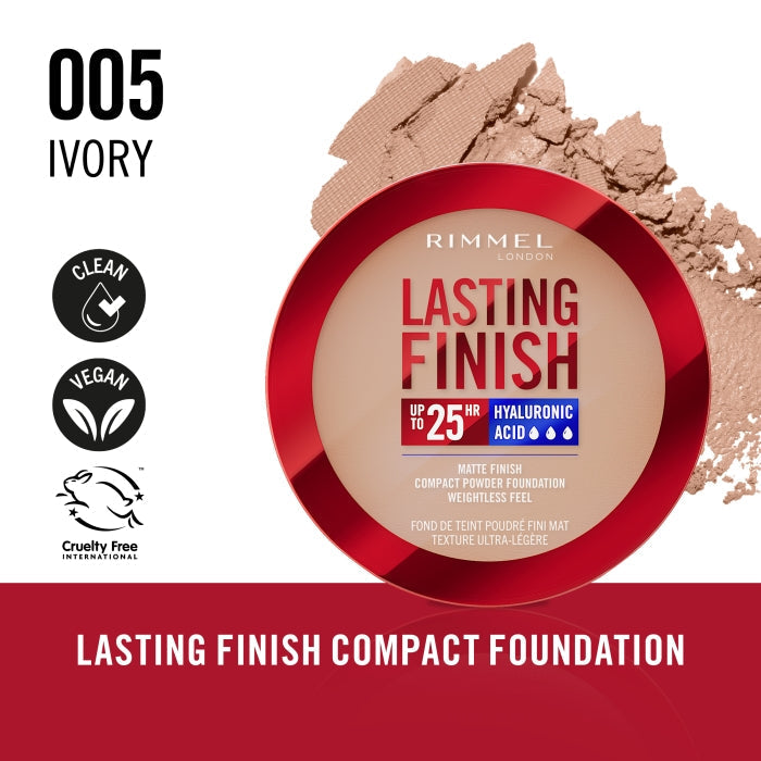 Rimmel London | Lasting Finish Compact Powder Foundation | 005 Ivory | Best Price in Pakistan original skincare product Pakistan