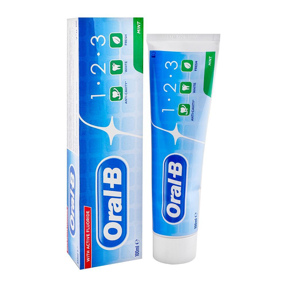 Oral B | Tooth Paste 1.2.3 Anti Cavity Whitening Freshnes Mint 100Ml | Best Price in Pakistan original skincare product Pakistan Main image