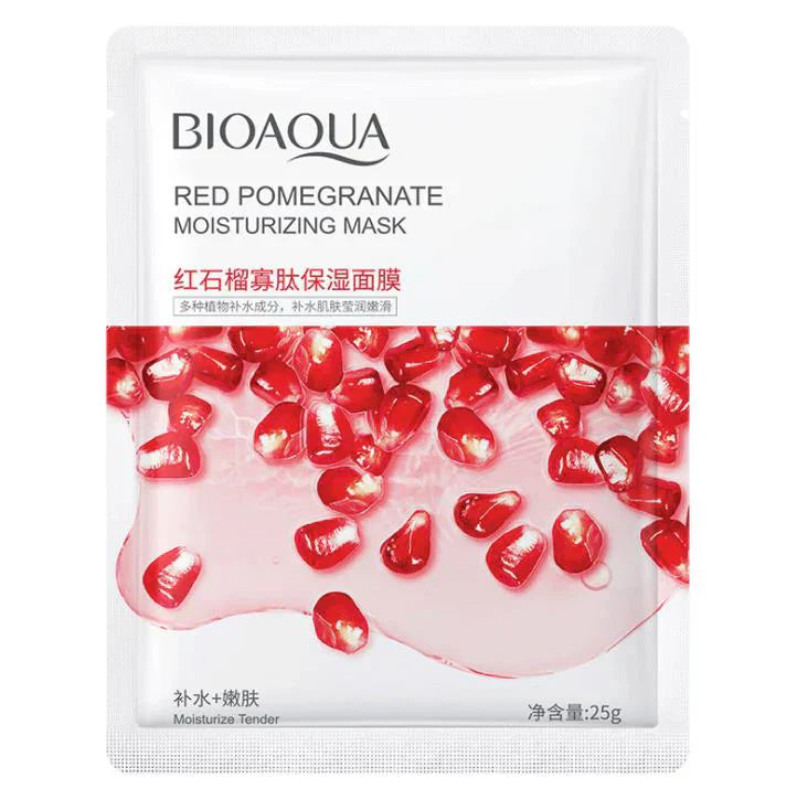Bioaqua Red Pomegranate Facial Mask | 1 PC | Best Price in Pakistan original skincare product Pakistan Main image