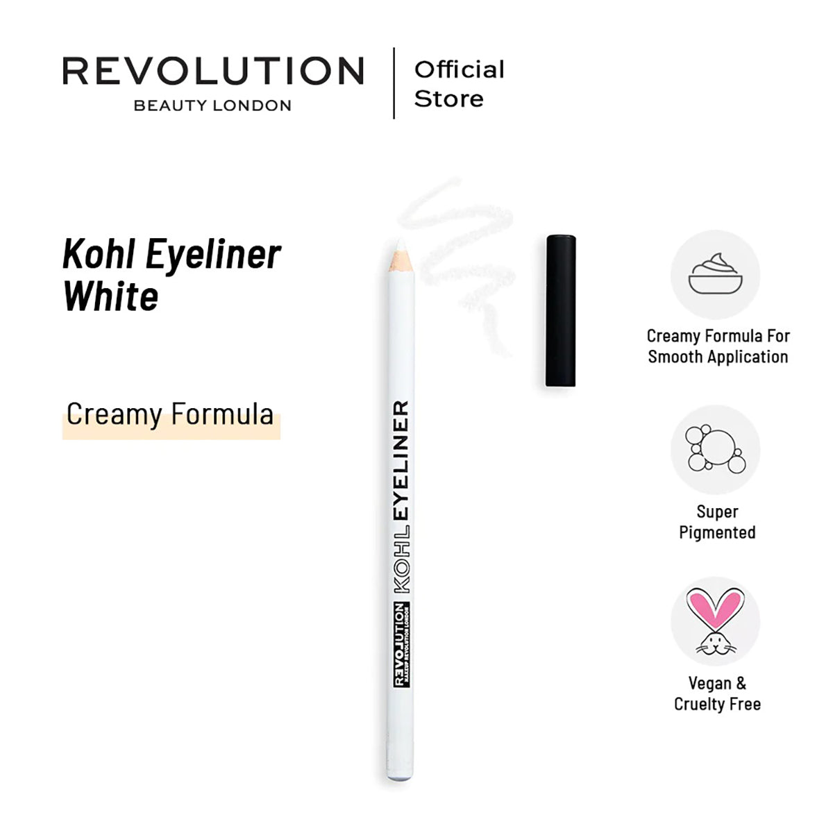 Revolution | Relove Kohl Eyeliner White | Best Price in Pakistan original skincare product Pakistan