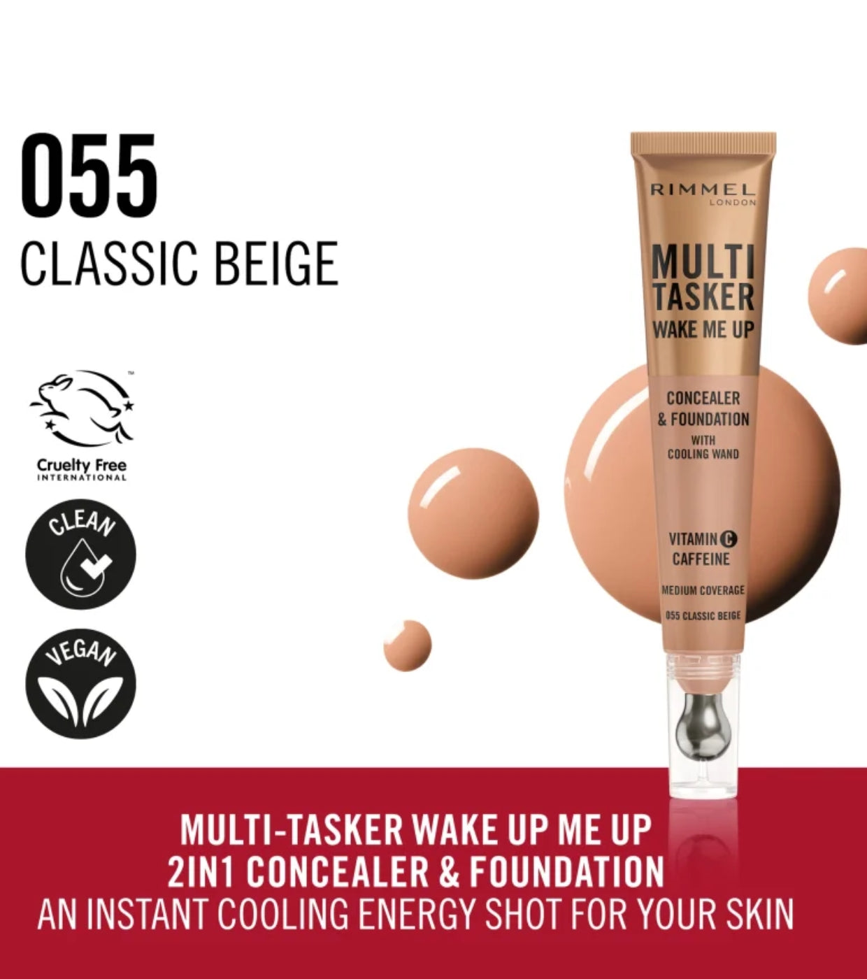 Rimmel London | Concealer Multi Tasker Wake Me Up | 055 Classic Beige | Best Price in Pakistan original skincare product Pakistan Main image