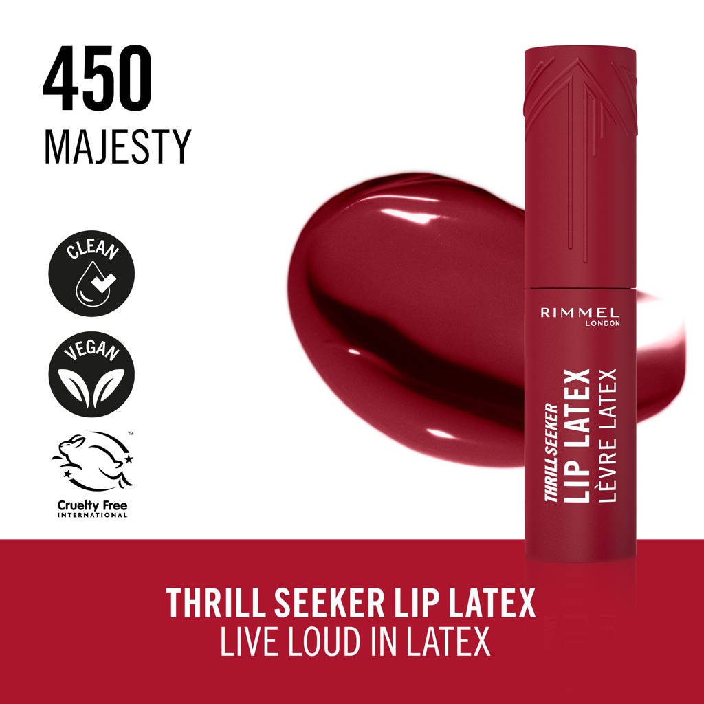 Rimmel London | Thrill Seeker Lip Latex 450 | Majesty | Best Price in Pakistan original skincare product Pakistan Main image