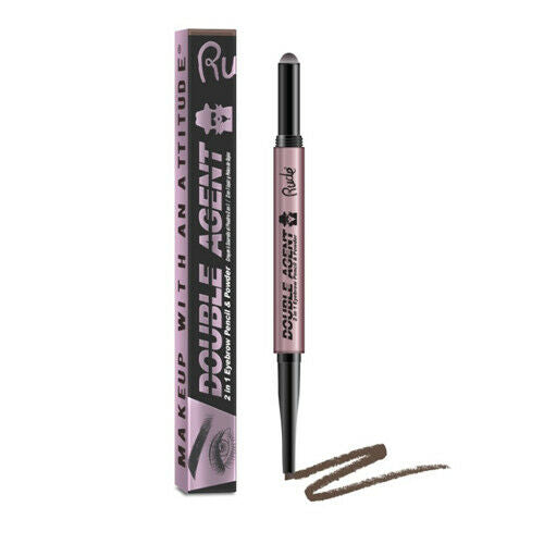 Rude Double Agent 2 in 1 Eyebrow Pencil & Powder | Best Price in Pakistan original skincare product Pakistan