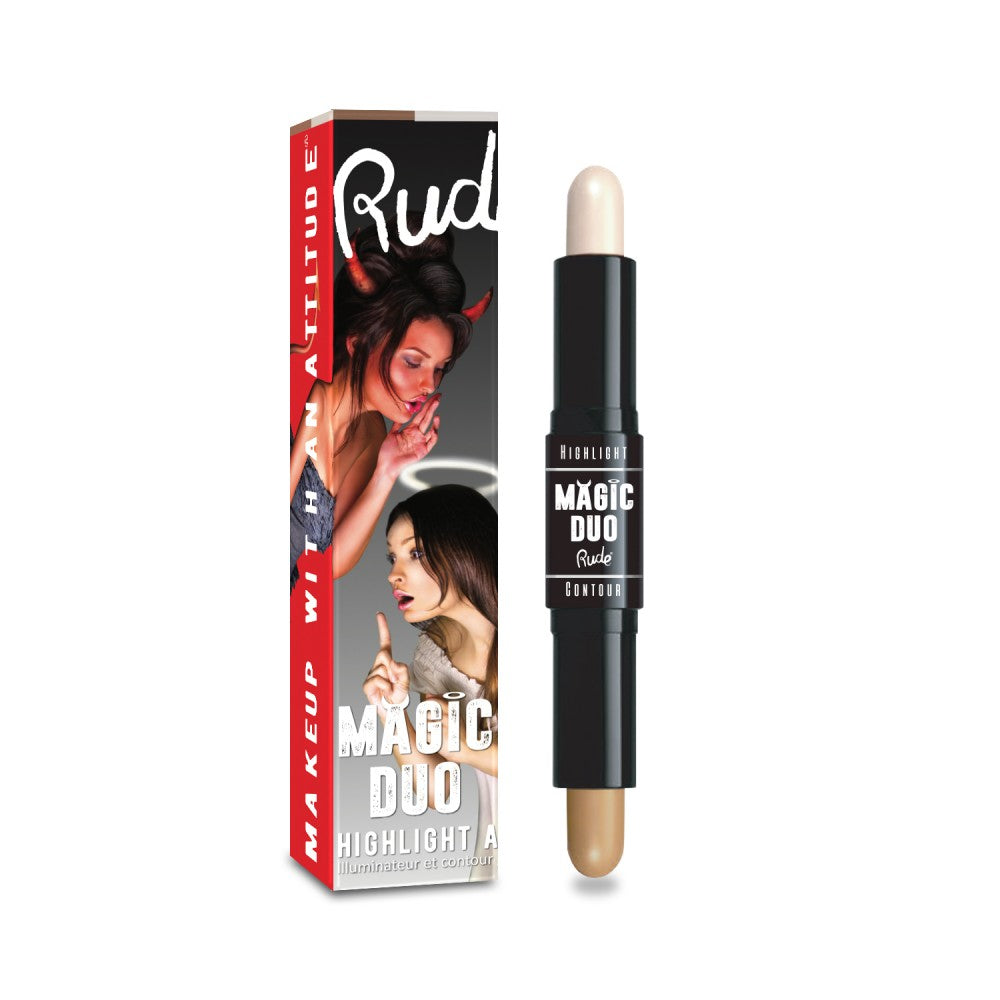 Rude Magic Duo Highlight & Contour | Best Price in Pakistan original skincare product Pakistan مرکزی تصویر