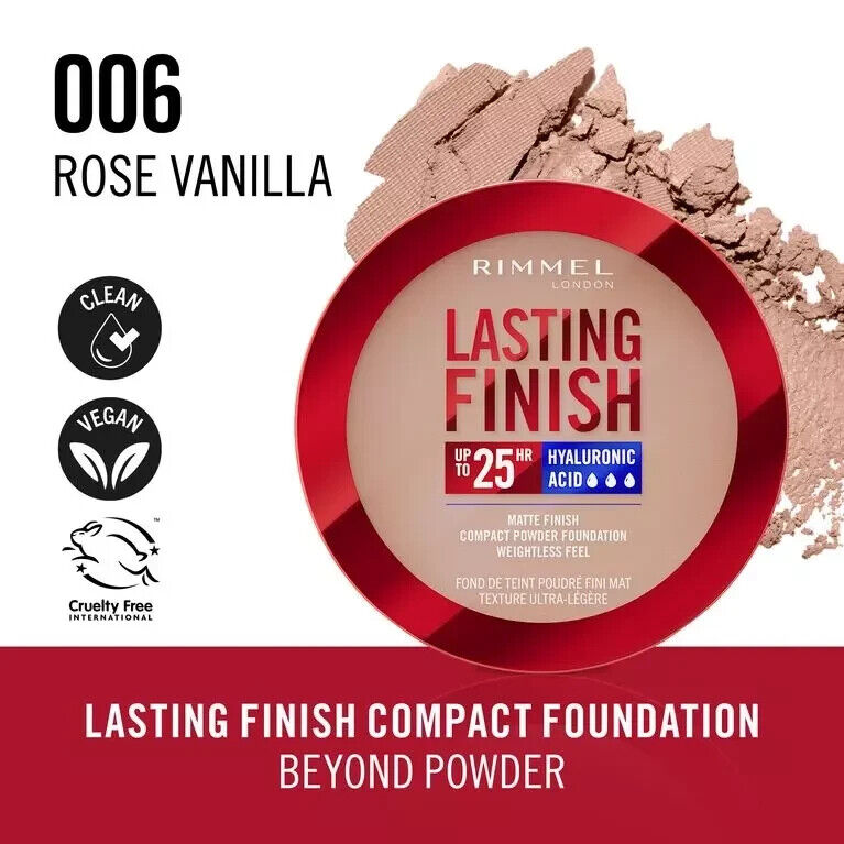Rimmel London | Lasting Finish Compact Powder Foundation | 006 Rose Vanilla | Best Price in Pakistan original skincare product Pakistan