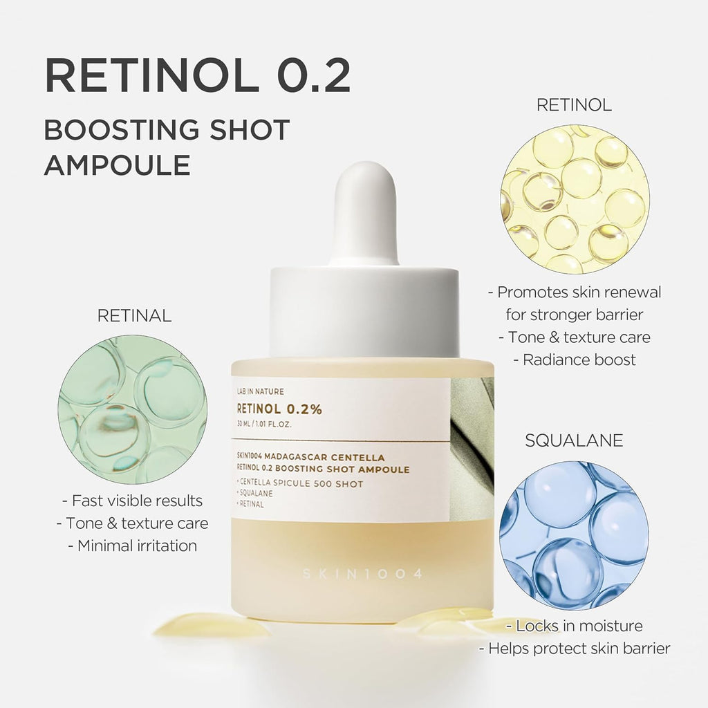 Skin1004 |  Retinol 0.2 Boosting Shot Ampoule | 30ml | Best Price in Pakistan original skincare product Pakistan Main image