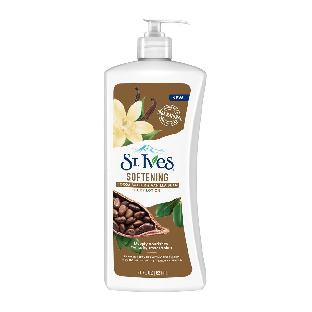 St.Ives | Body Lotion Pump U.S.A Softening Cocoa Butter & Vanilla 621ml | Best Price in Pakistan original skincare product Pakistan مرکزی تصویر