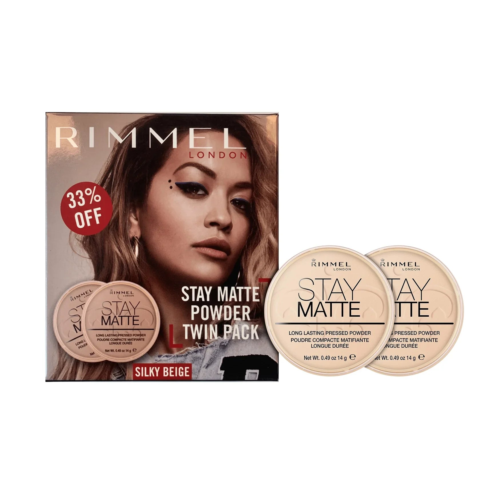 Rimmel Stay Matte Powder X2 | 005 Silky Beige | Best Price in Pakistan original skincare product Pakistan