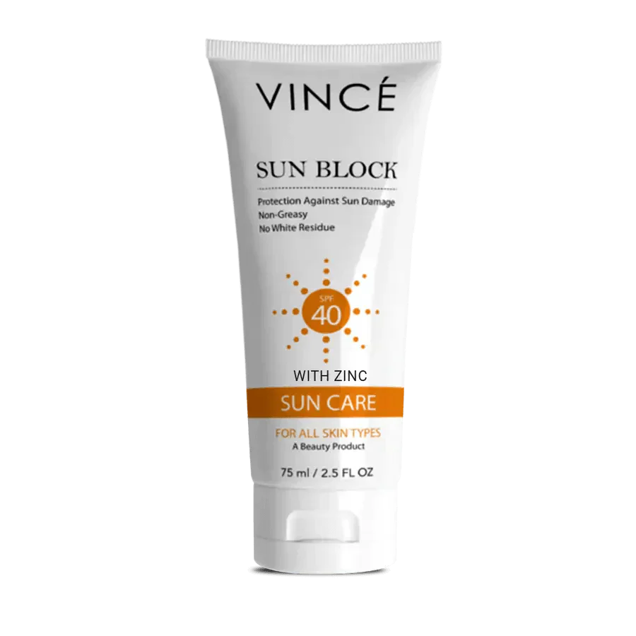 Vince | Sun Block  Spf 40 | 75Ml | Best Price in Pakistan original skincare product Pakistan Main image