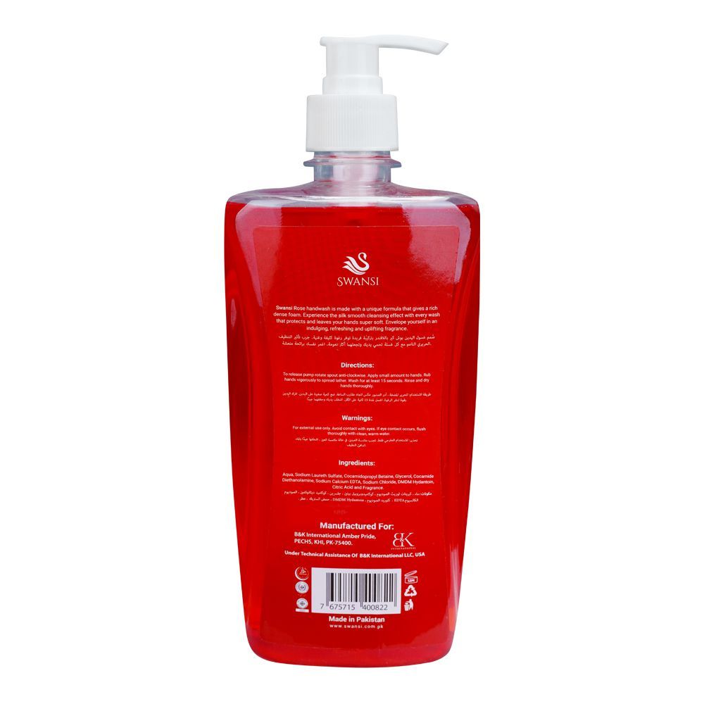 Swansi Rose Hand Wash 500ml | Best Price in Pakistan original skincare product Pakistan