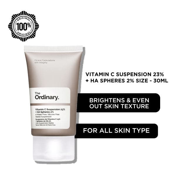 The Ordinary Vitamin C Suspension 23% + HA Spheres 2% Size | 30ml | Best Price in Pakistan original skincare product Pakistan