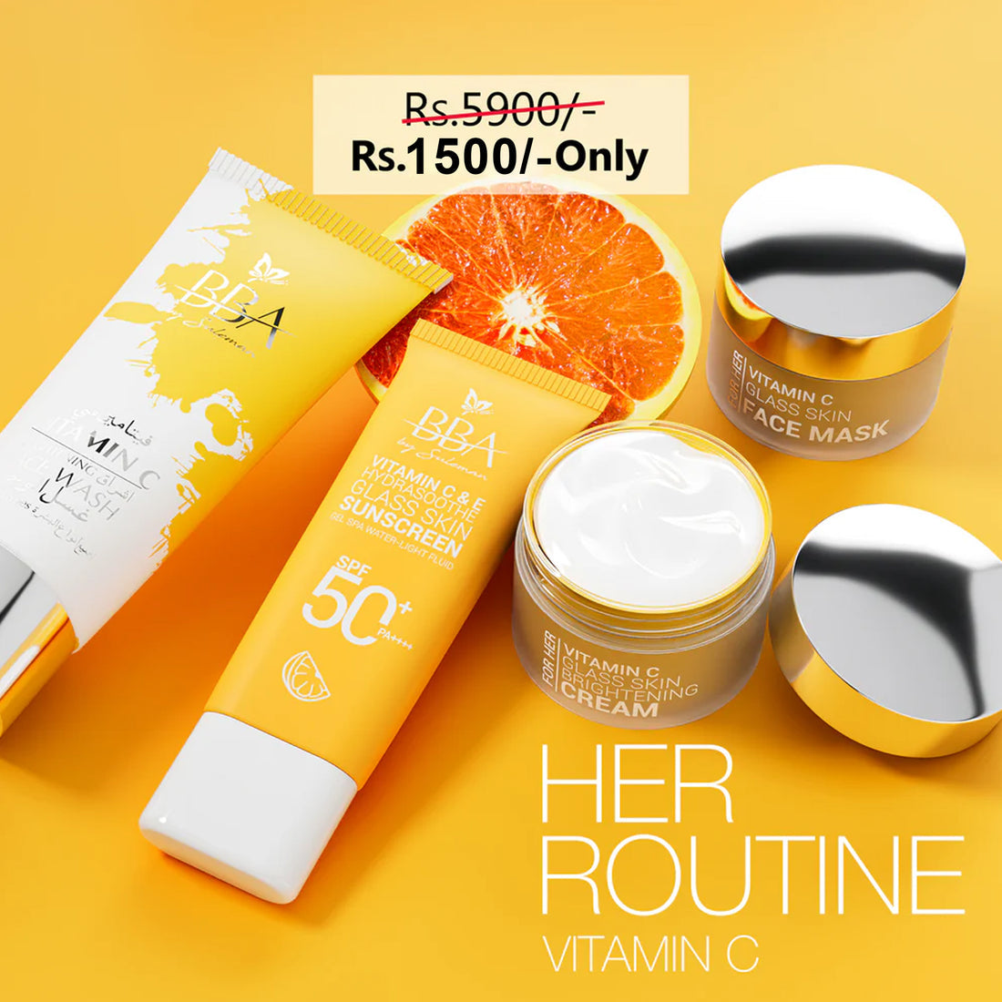 BBA By Suleman | Her Routine Vitamin C | Best Price in Pakistan original skincare product Pakistan