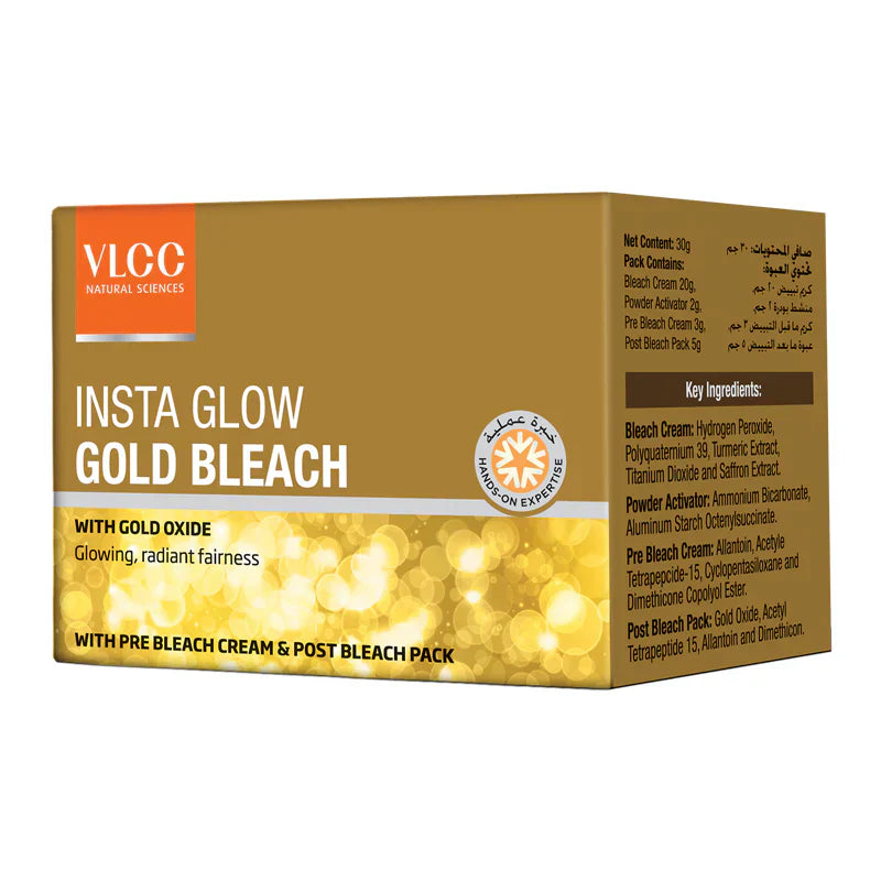 VLCC | InstaGlow Gold Bleach Kit | Best Price in Pakistan original skincare product Pakistan Main image