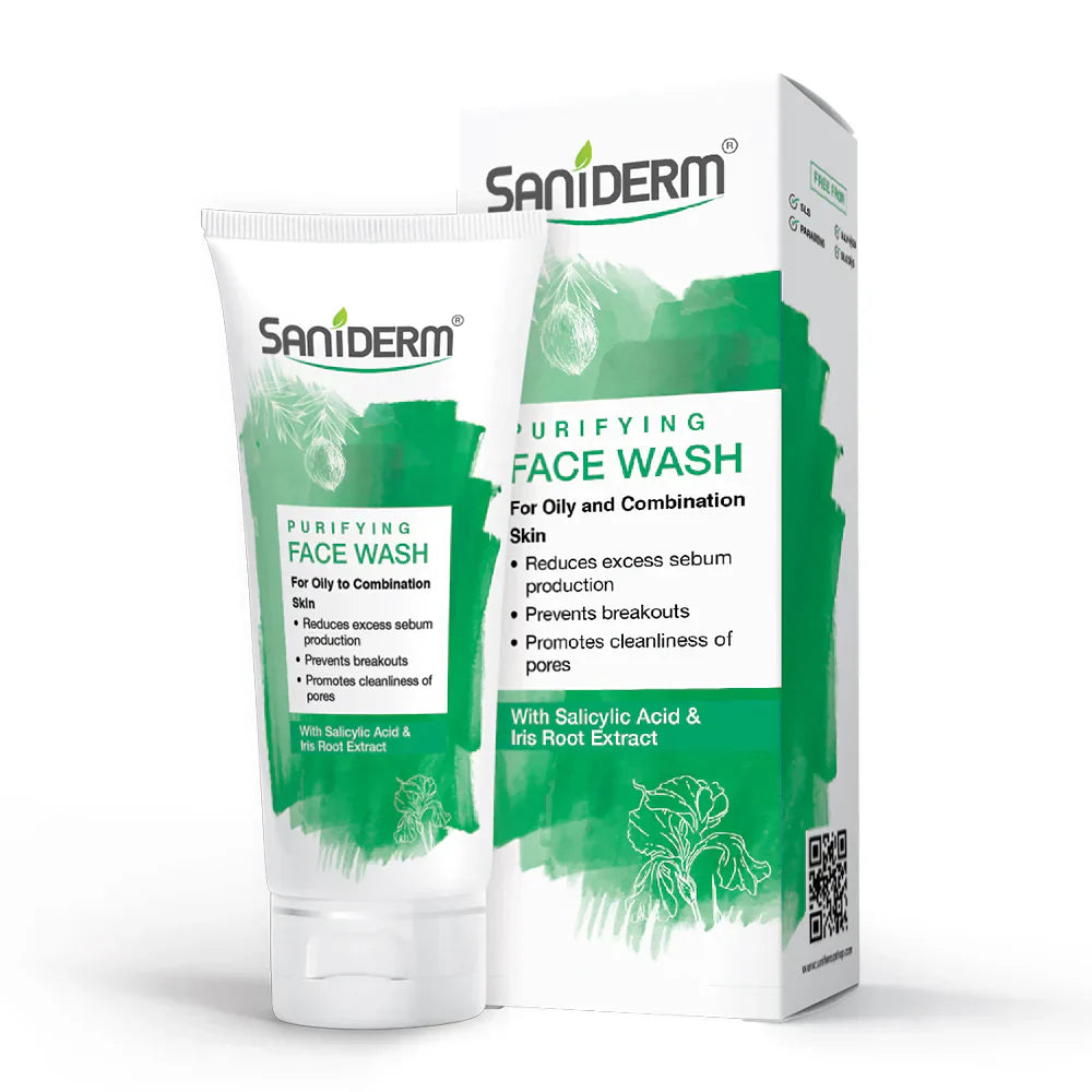 Saniderm Purifying Face Wash With Iris Root Extracts 90 ml | Best Price in Pakistan original skincare product Pakistan Main image