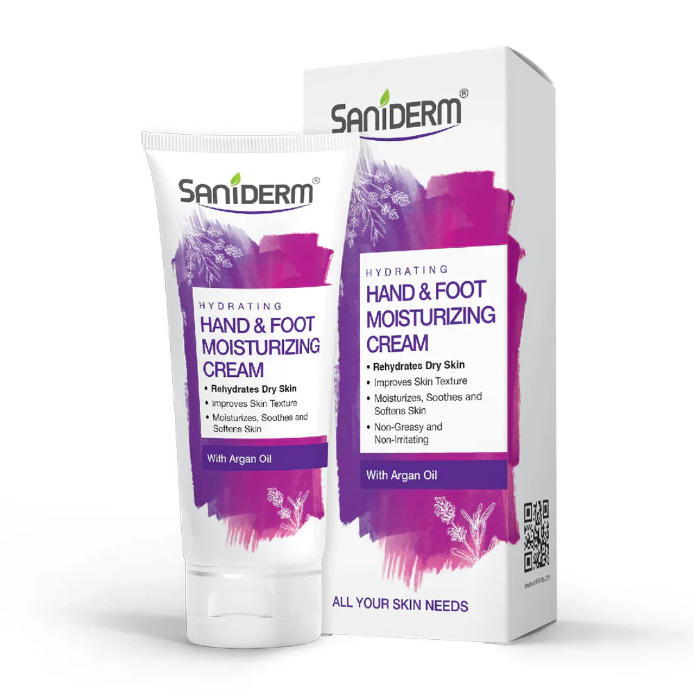 Saniderm Hand And Foot Moisturizing Cream With Argan Oil | Best Price in Pakistan original skincare product Pakistan مرکزی تصویر